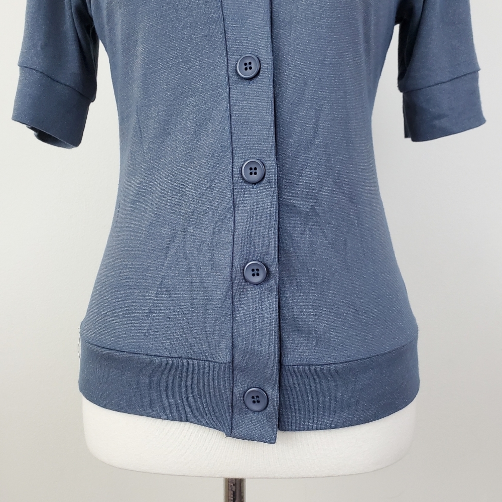 Cooper St Shimmer Ruffle Button Up Top - Picture 3 of 9